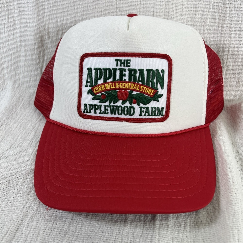 VTG Apple Barn Hat Cap Mens Snapback Applewood Farm Smokey‎ Gatlinburg souvenir